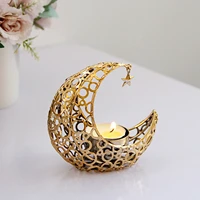 eid mubarak decorations for homeramadan metal candlestick moon shaped candle holder eid moon candle ornament