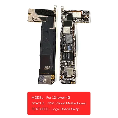 Материнская плата с ЧПУ для iPhone 12 Pro MAX Mini Logic Board Полировка Удаление замены основной полосы процессора Версия для США и ЕС без материнской платы Nand