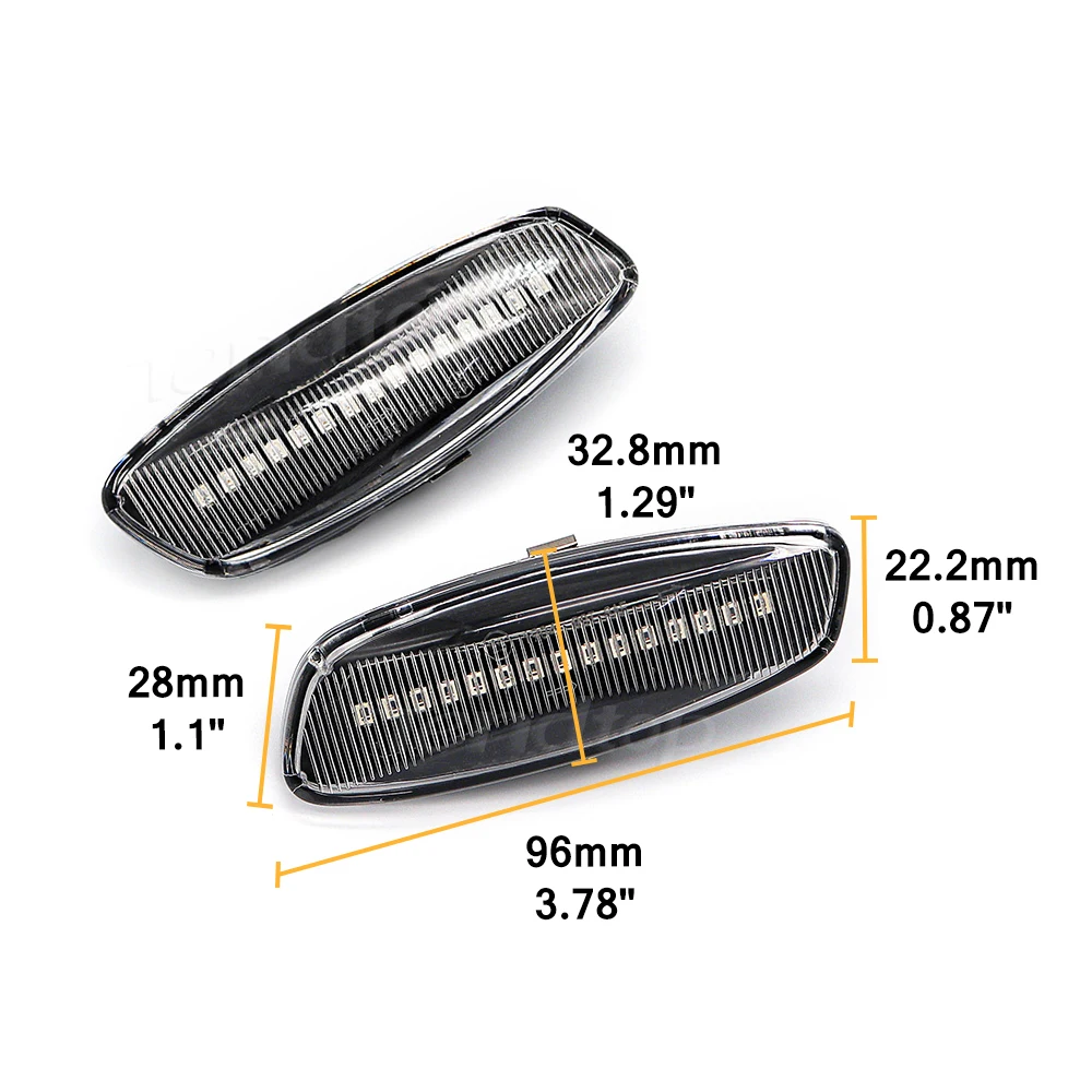 Текущие динамические светодиодные боковые габаритные огни указатели поворота