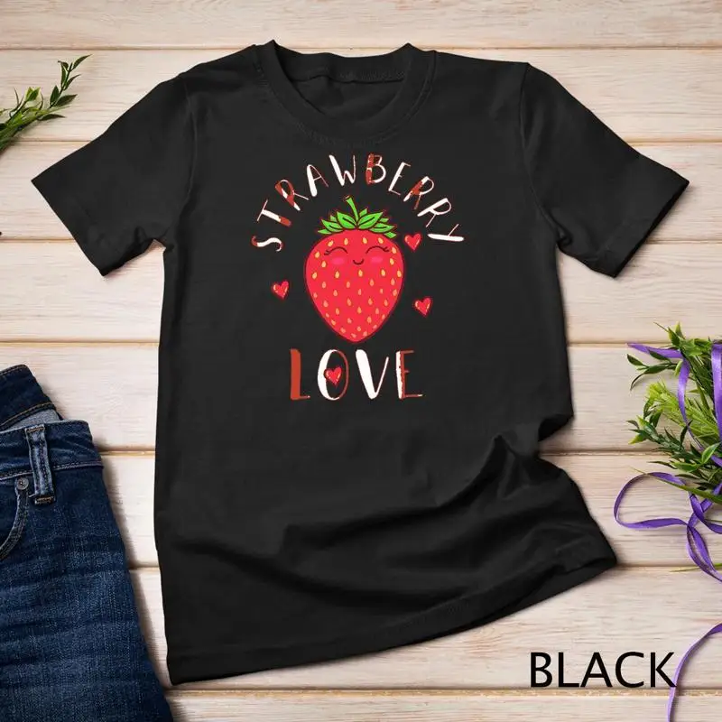 Фото Футболка Strawberry Love Lover Fruit Smiling Farmer Greengrocer Футболка унисекс №1