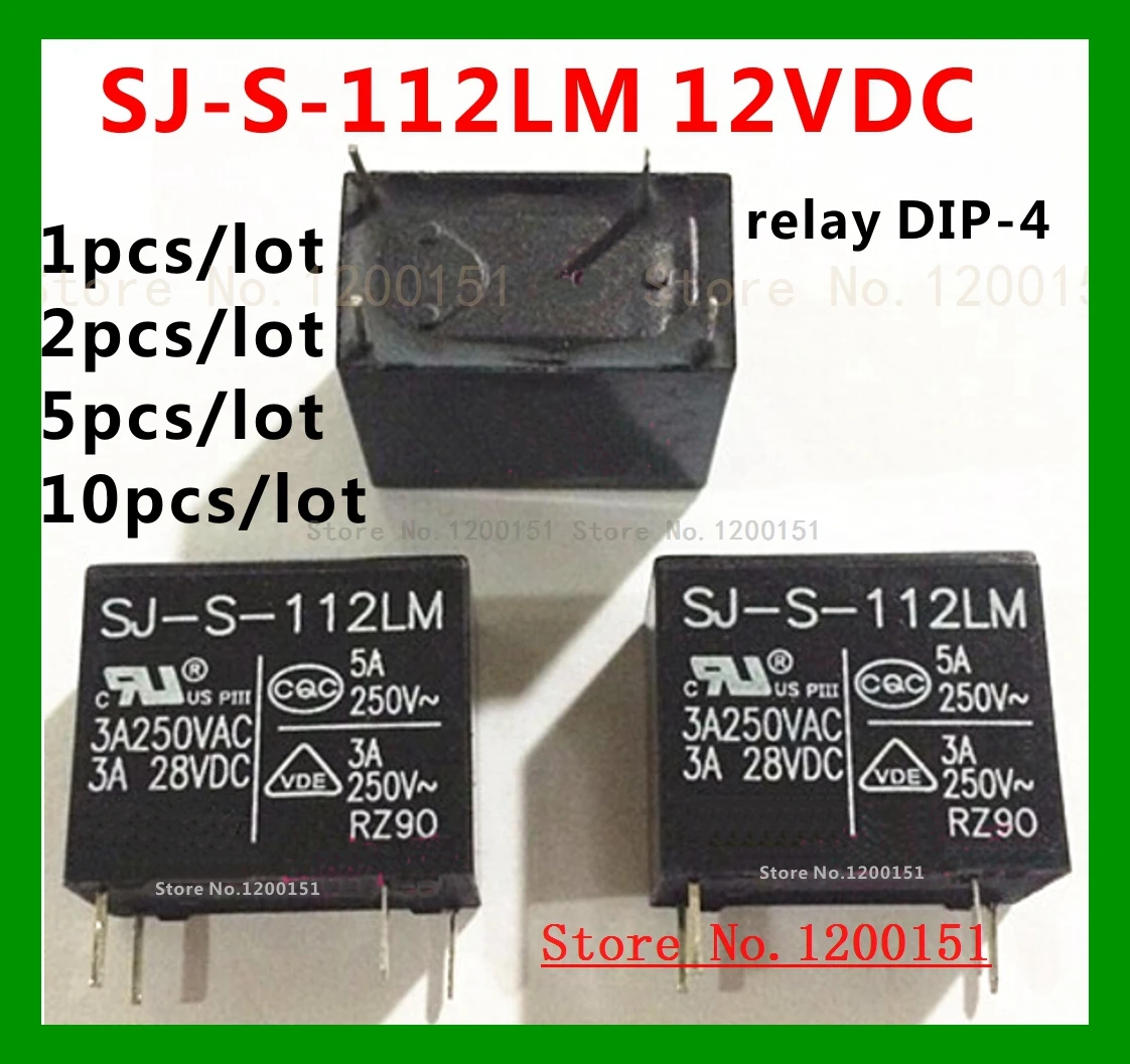 SJ-S-112LM реле 12 В постоянного тока DIP-4