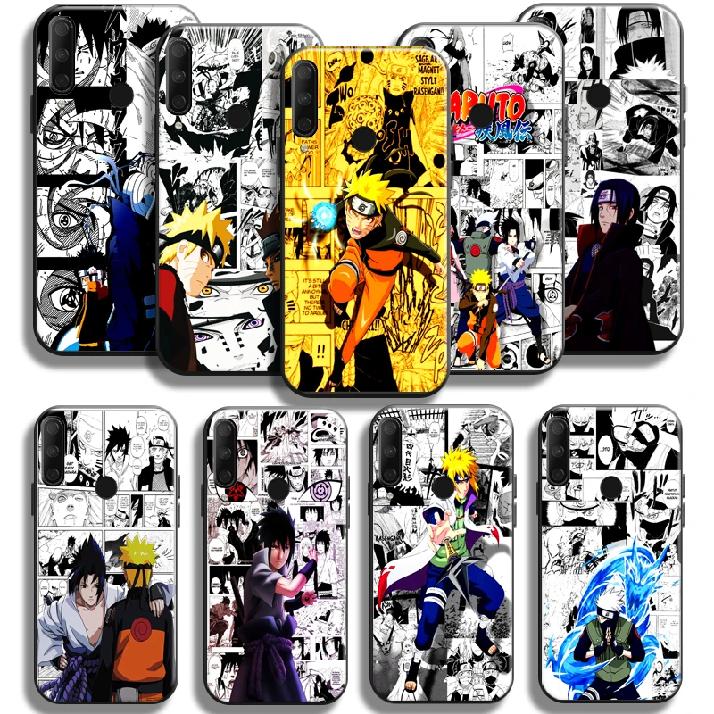 

Naruto Akatsuki Comics For Huawei Honor 10X 9X 8X Pro Lite Phone Case Back Black TPU Funda Liquid Silicon Coque Silicone Cover