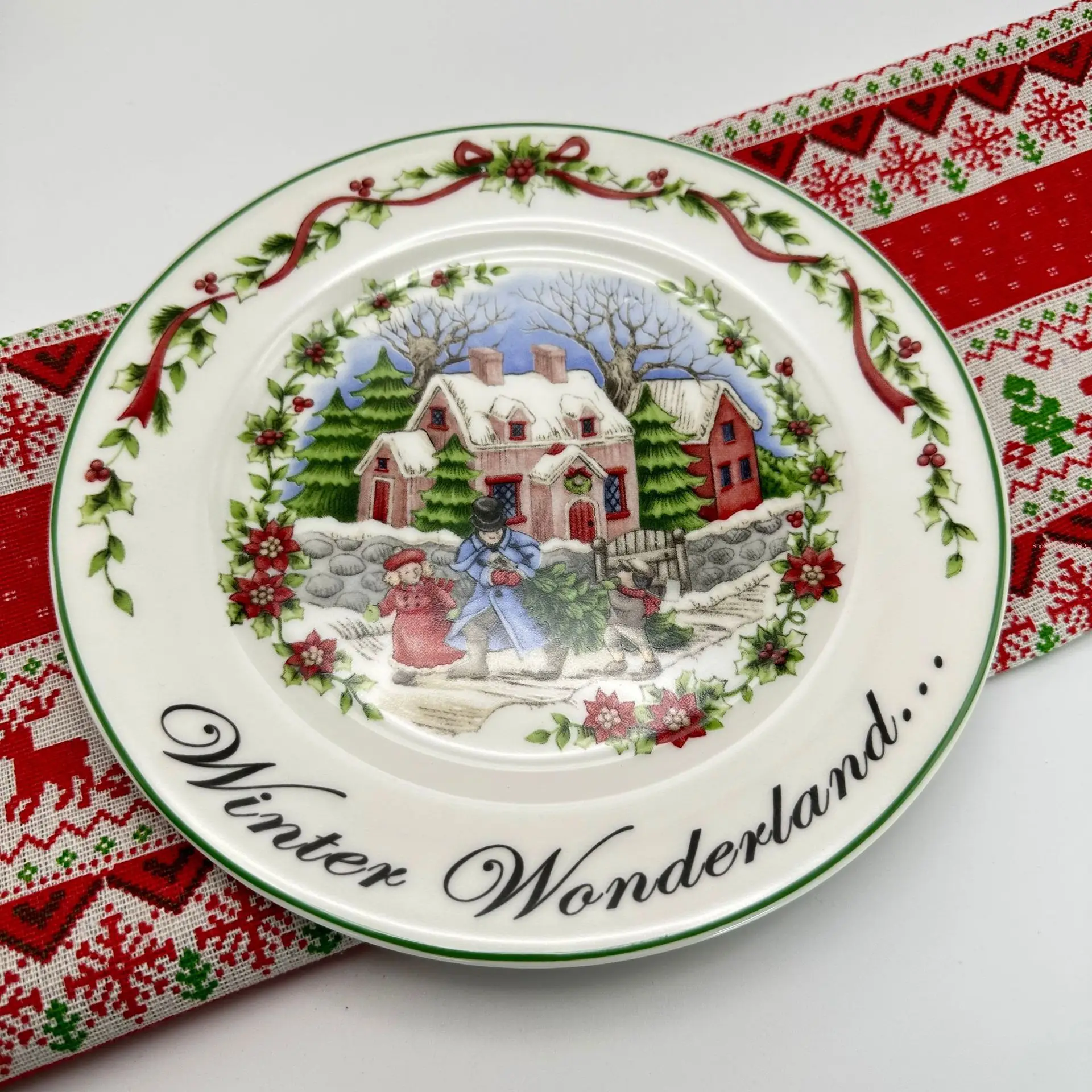 

Рождественские керамические тарелки 8 дюймов