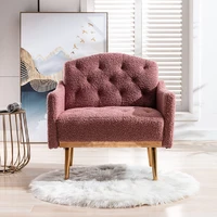 modern accent chair comfy armchair upholstered single sofa with backrest solid tapered metal legs for living room bedroom office