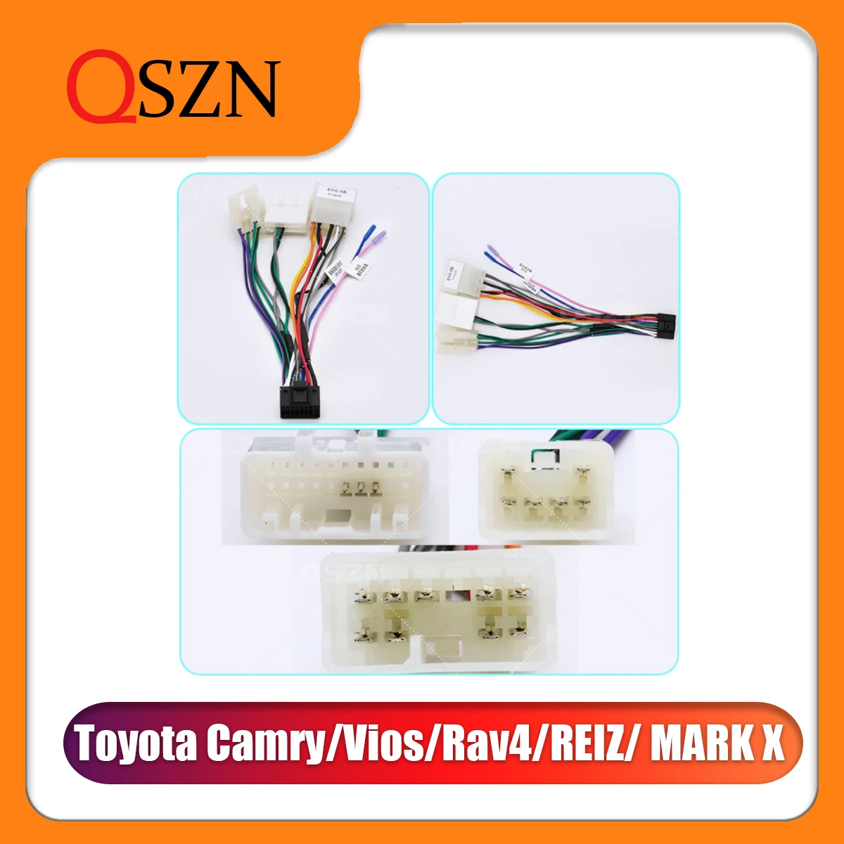 

QSZN For Toyota Series Camry Camry/Vios/Rav4/YARIS/ LAND CRUISER/Matrix With Wiring Harness Power Cable Android Car radio