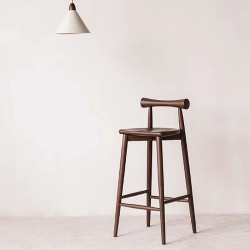 Качественные роскошные барные стулья для гостиной деревянные коричневые