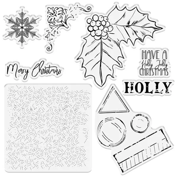 Рождественские украшения Холли Снеговик 2022 новые прозрачные штампы для