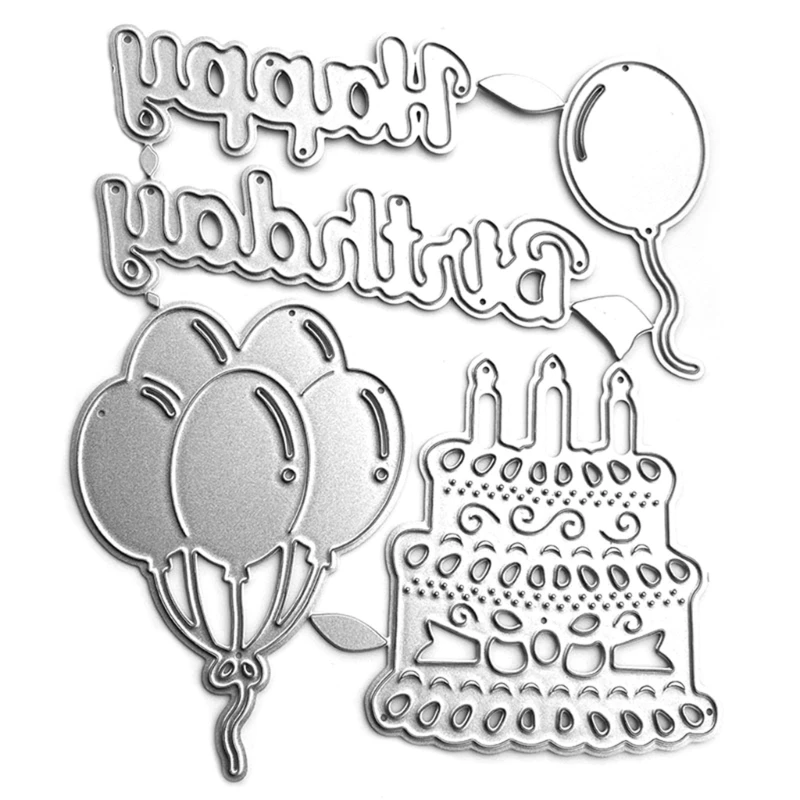 

Happy Birthday Metal Cutting Dies Handmade Stencil Mold Embossing Pattern