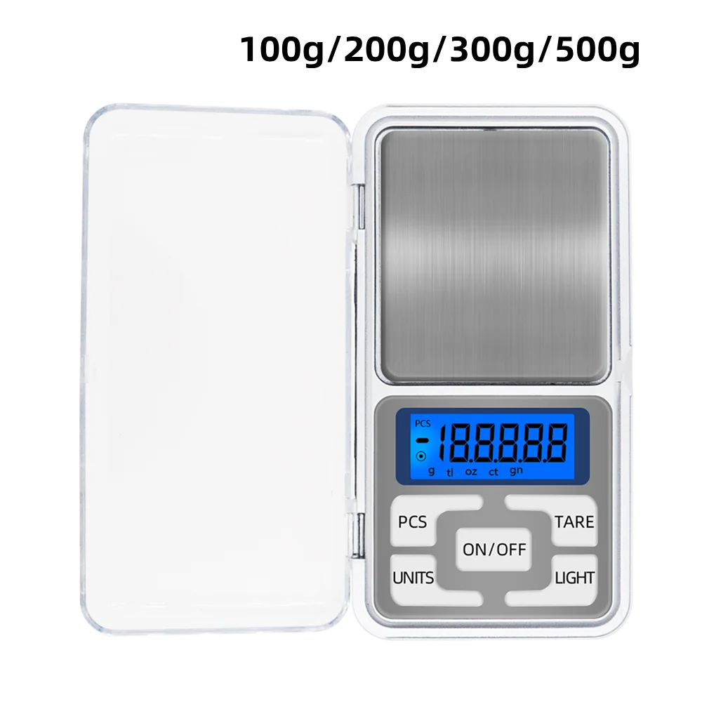 

1pcs 100g/200g/300g/500g x 0.01g /0.1g/Mini Presicion Pocket Electronic Digital Scale for Gold Jewelry Balance Gram Scales