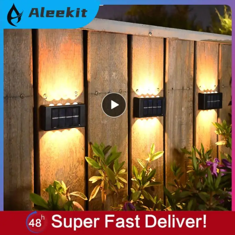 

2/4/5PCS Outside Sunlights Wall Sconce Lamps Waterproof Garden Lights House Garden Indoor Led Wall Lamp Led Solar New Wholesale