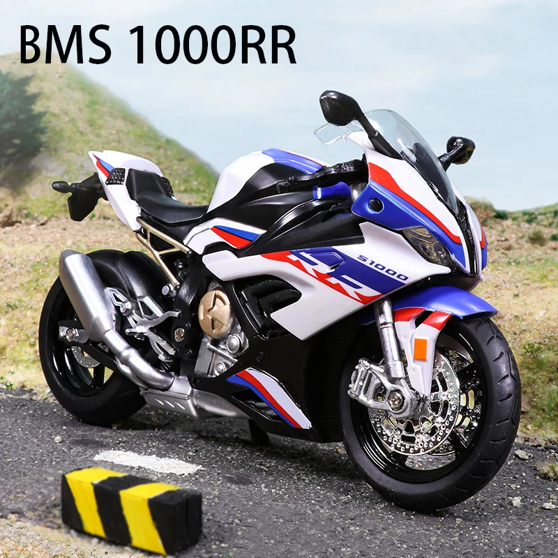 

1:12 Diecast Motorcycle Model Toy BM S1000RR Replica With Sound & Light Boy gift birthday gift christmas gift Collection bike