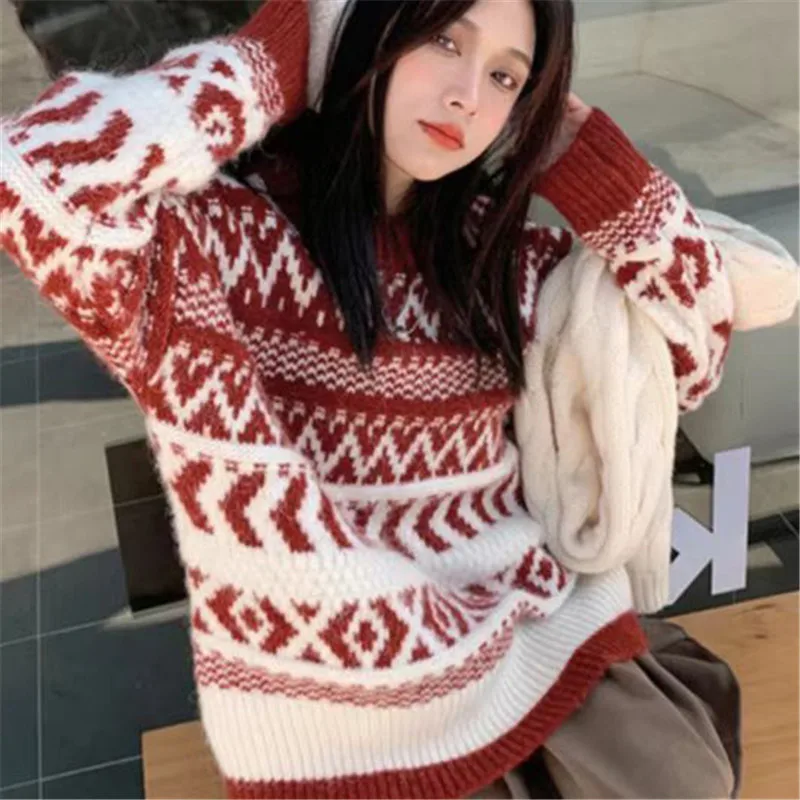 Осенне-зимние толстые теплые женские свитера GAODINGLAN вязаные пуловеры с длинным