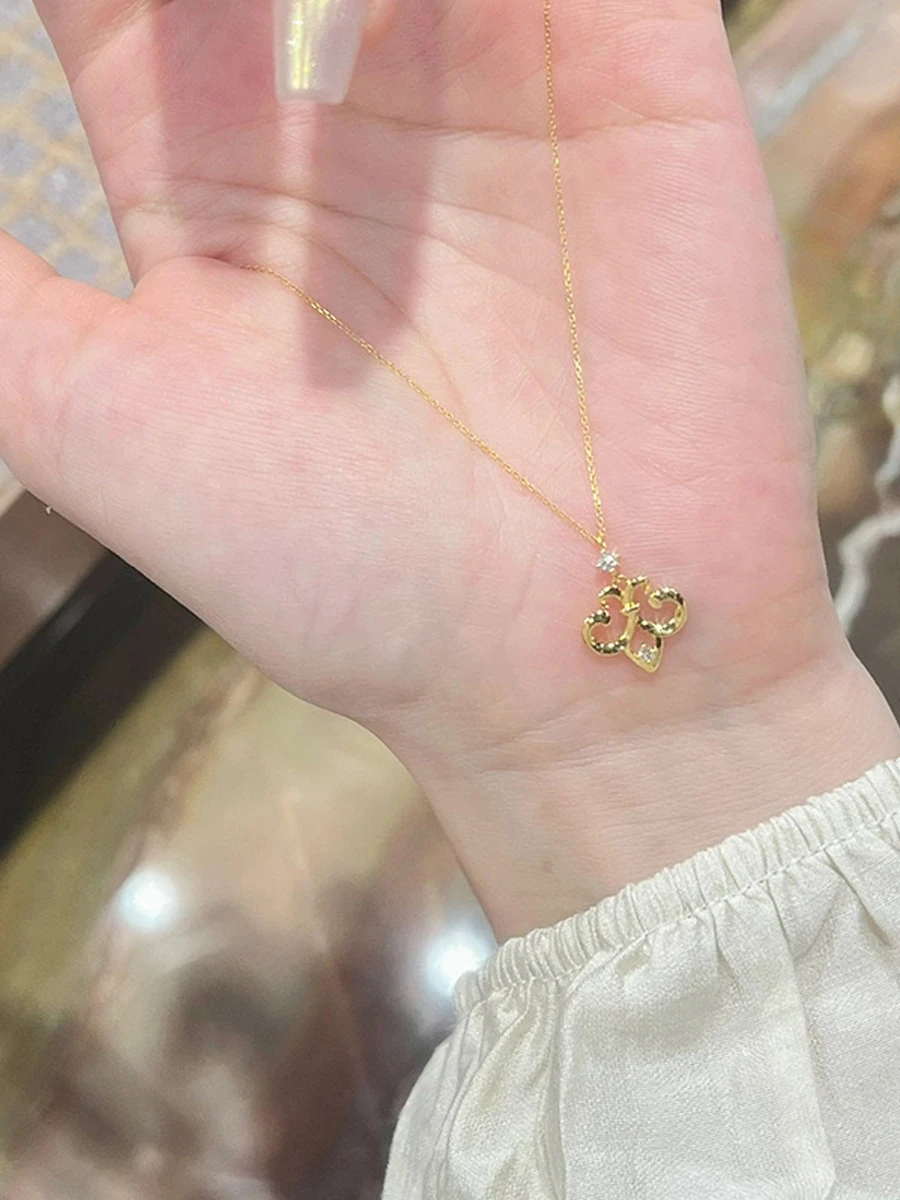 Легкое роскошное французское ожерелье с цветком De-Luce женское элегантное колье