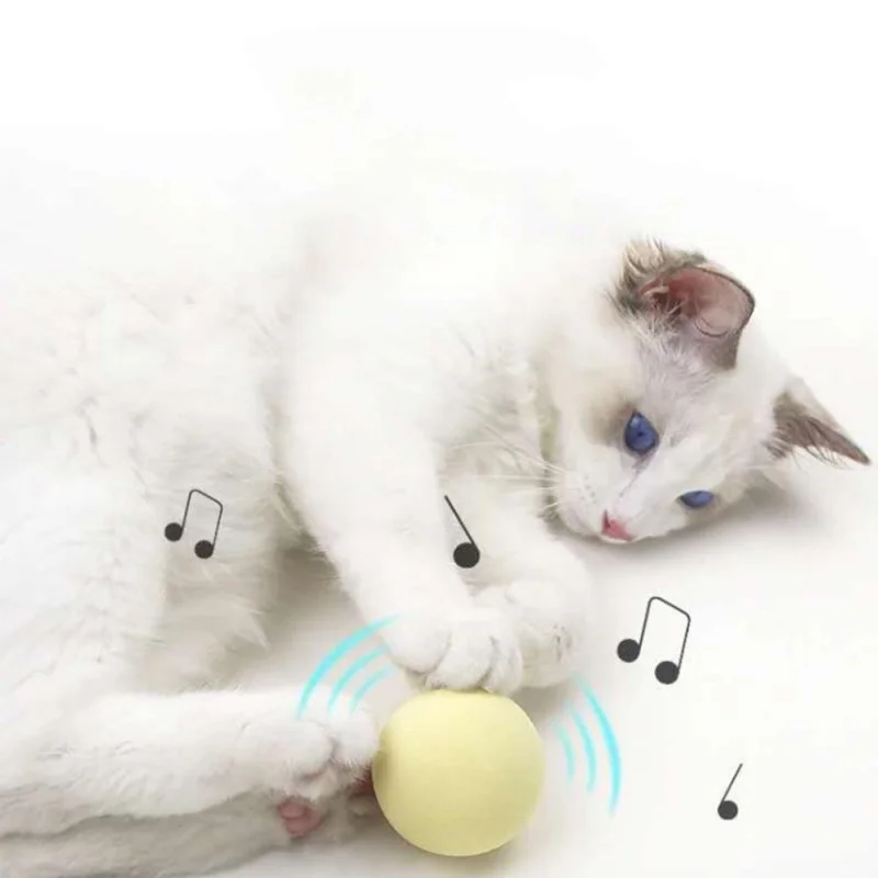 

Smart Cat Toys Interactive Ball Catnip Cat Training Toy Pet Playing Ball Pet Squeaky Supplies Products Toy for Cats Kitten Kitty