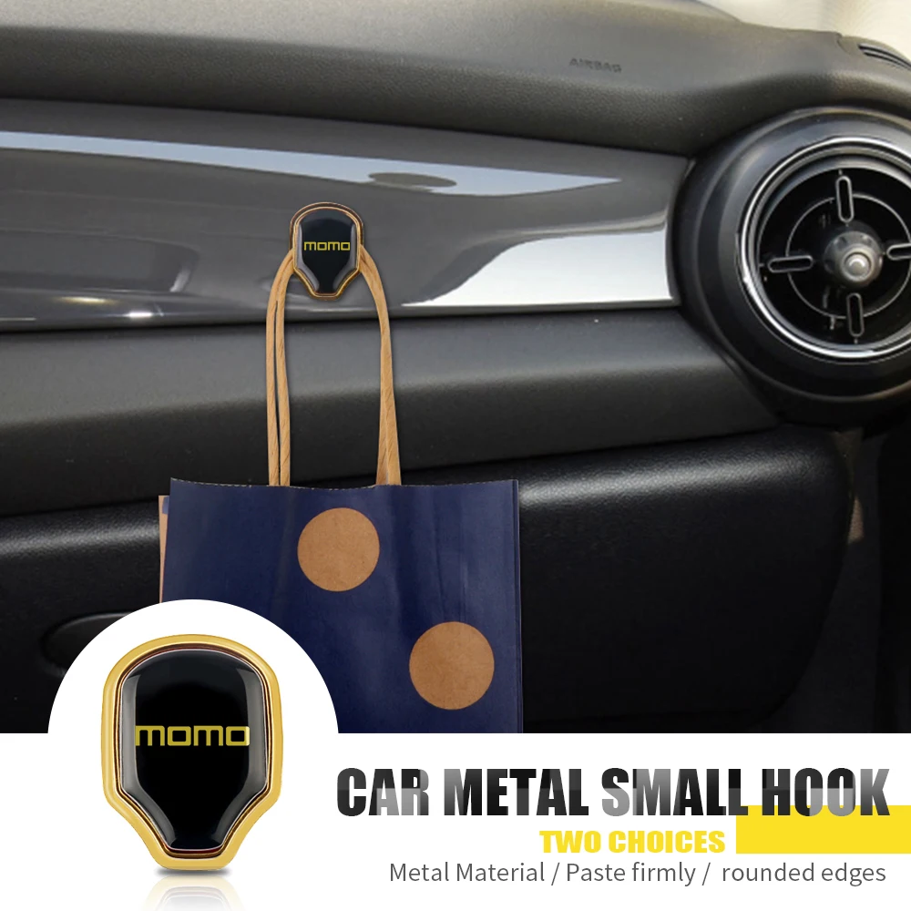 

1/2/4PCS MOMO Car Hooks Stickers Purses Bags Holder Organizer Hanger Auto Accessories For Volkswagen Tesla BMW Audi Mercedes Kia