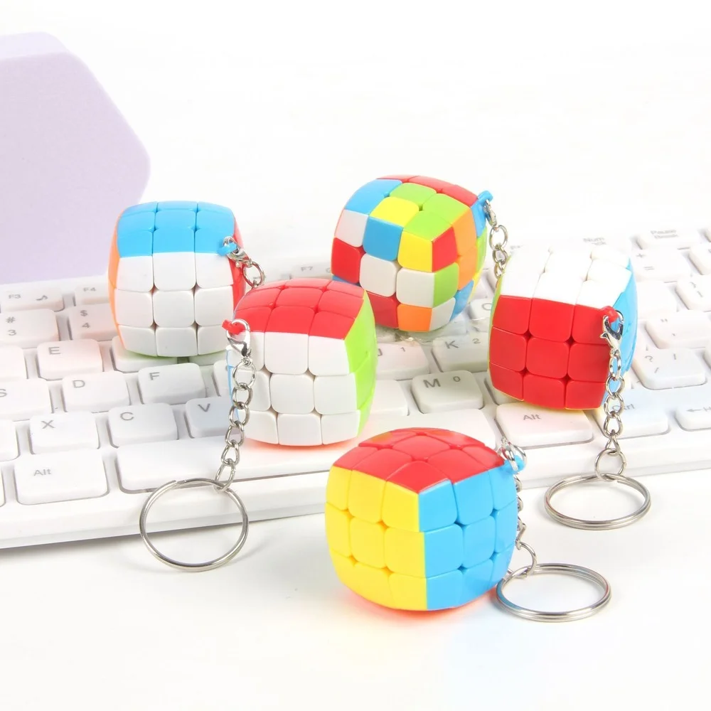 Мини кубик 3x3x3 на брелоке Магическая головоломка Мофанге для начинающих профессиональных кубо Магико игрушек для детей детей.