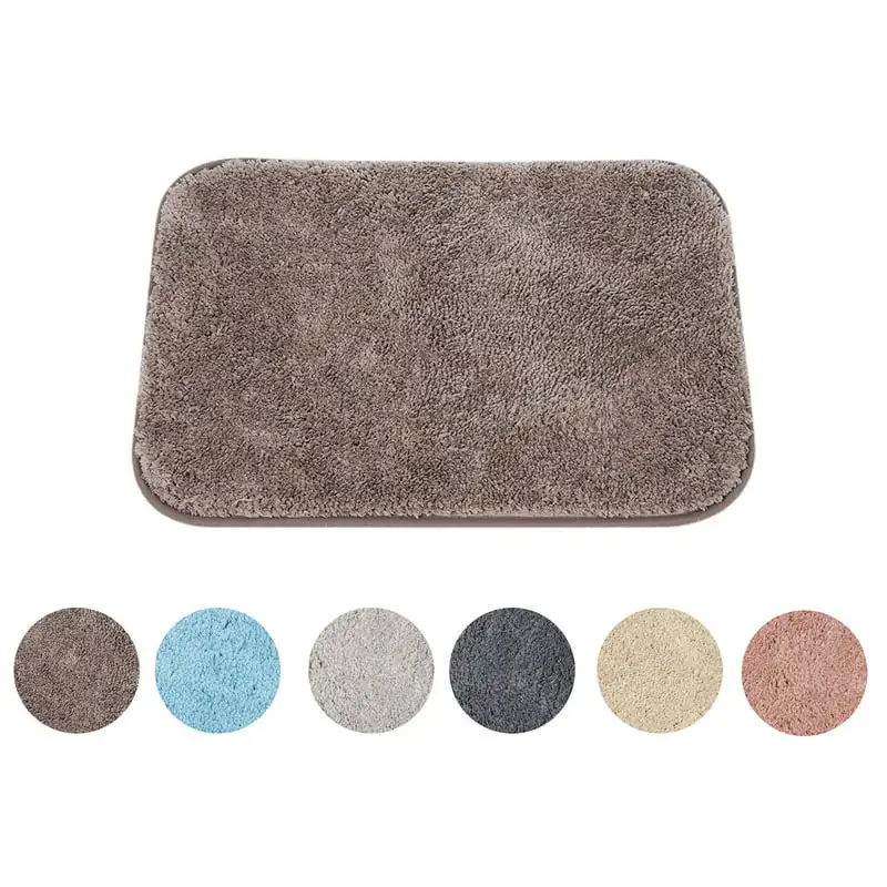

Shaggy Bath Mat for Bathroom, Brown 16" x 24"