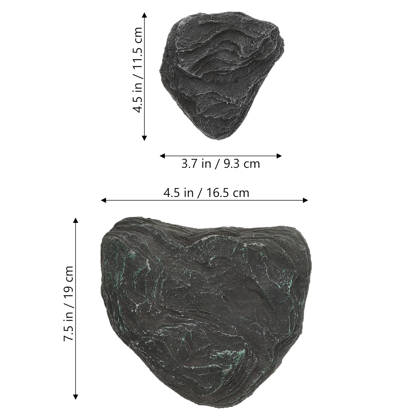 

2 Pcs Home Accessories Stone Adorn Decorate Aquarium Ornaments Resin Floating Stone Ornaments