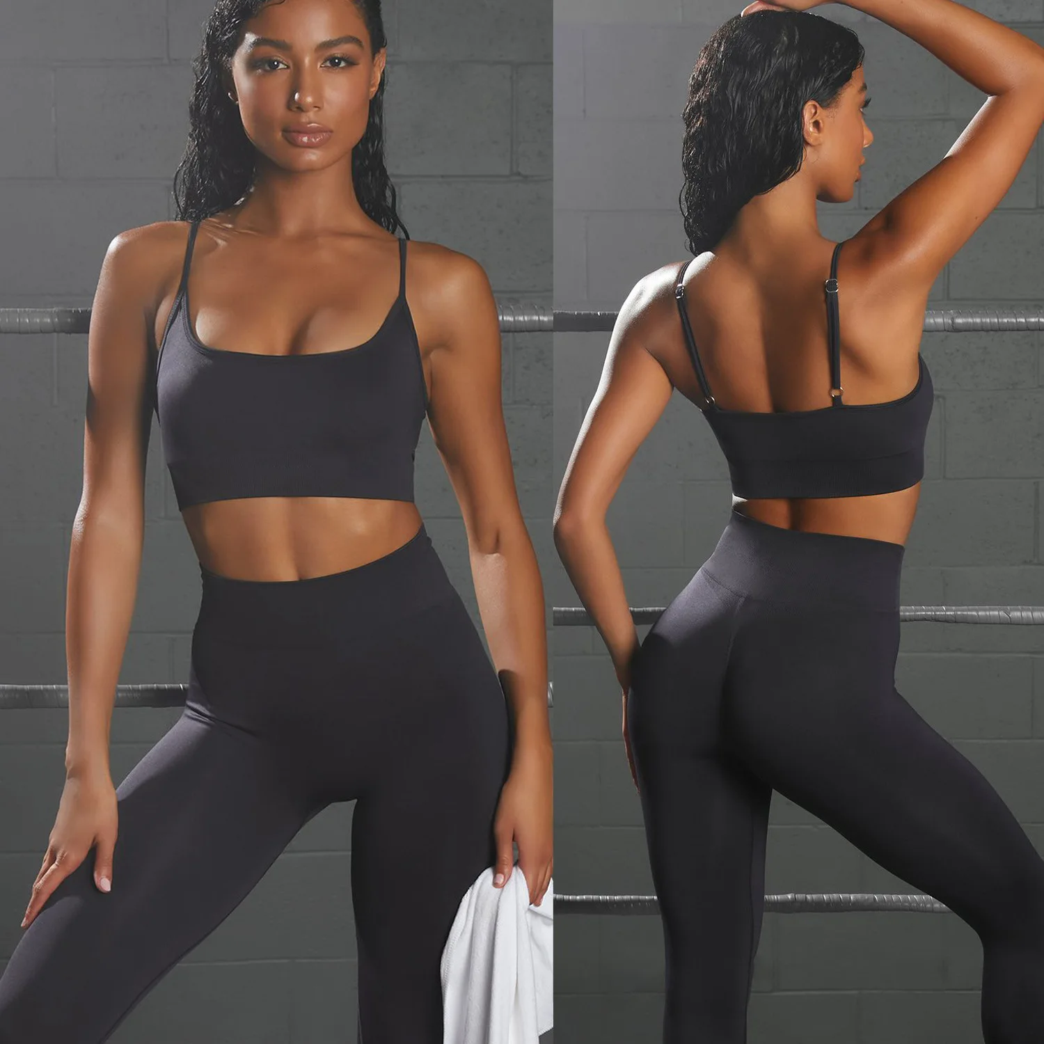 Seamless Women Tracksuit Yoga Set Workout Sportswear Gym Clothing Fitness Long Sleeve Crop Top High Waist Leggings Sports Suits