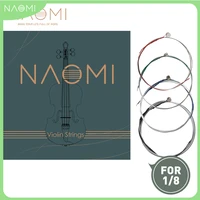 naomi universal full set g d a e violin strings steel core nickel silver wound with nickel plated ball end for 18 violins