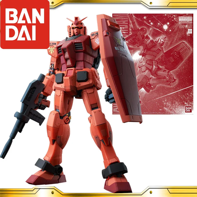 

Original BANDAI GUNDAM MG 1/100 RX-78/C.A CASVAL Ver 3.0 PB Anime Action Figures Assemble Collection PVC Model Toys