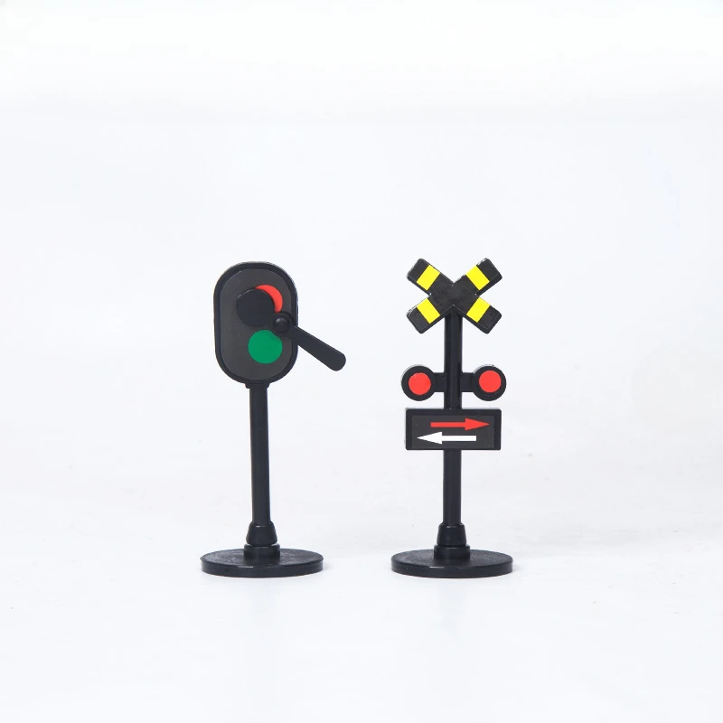 Поезд игрушечный аксессуары украшенная Рождественская елка дорожные знаки