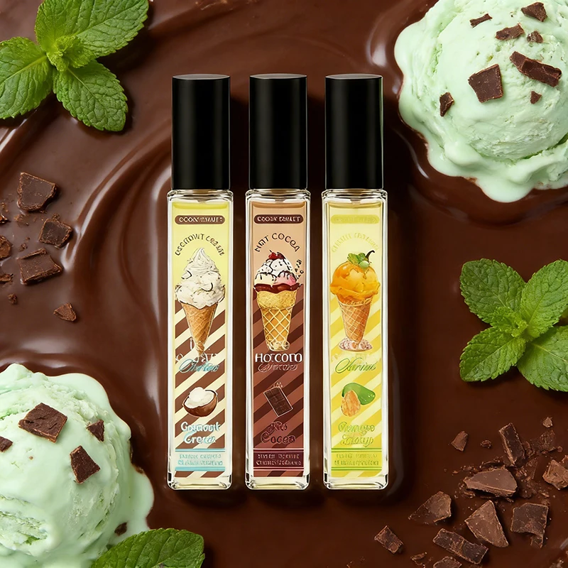 Фото Парфюмерный набор Gourmand унисекс: сладкий аромат шоколада, молока, кофе, кедрового дерева, ванили, мороженого. Легкий, стойкий аромат. Подарочный набор. №3