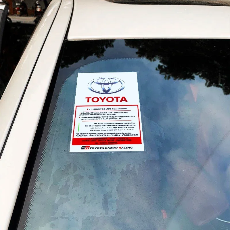 1 шт. декоративная наклейка на переднее лобовое стекло автомобиля Toyota GR Harrier Cross Chr
