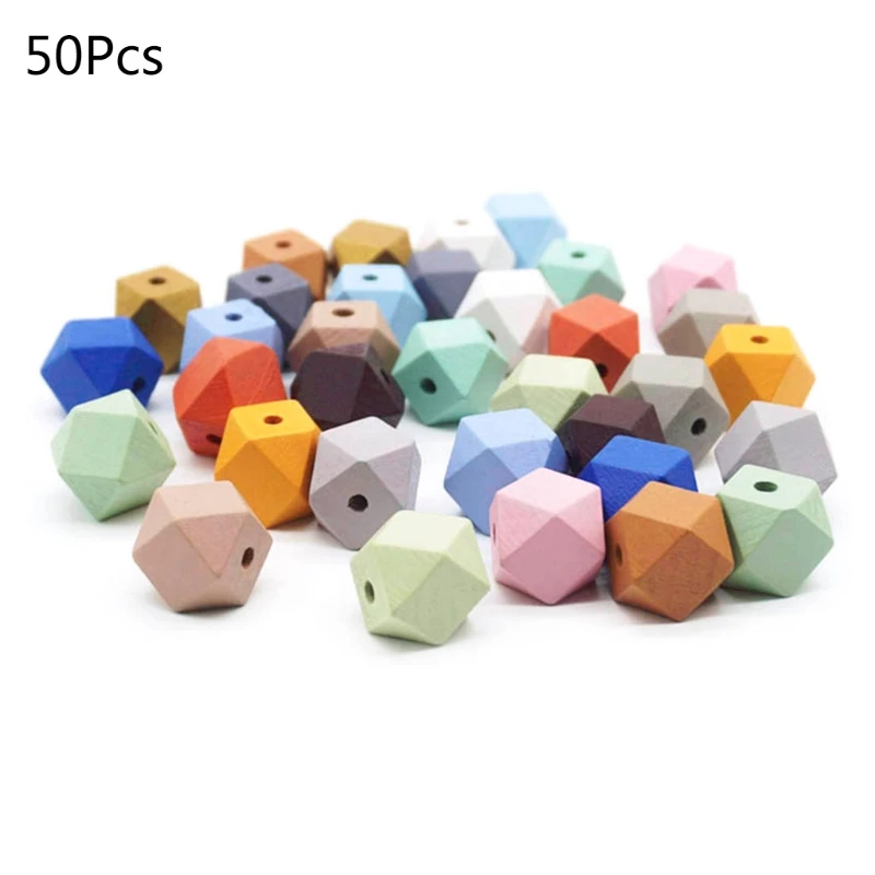 

16/20mm Bracelets Beads Colorful Wooden Polygonal Beads Dropship