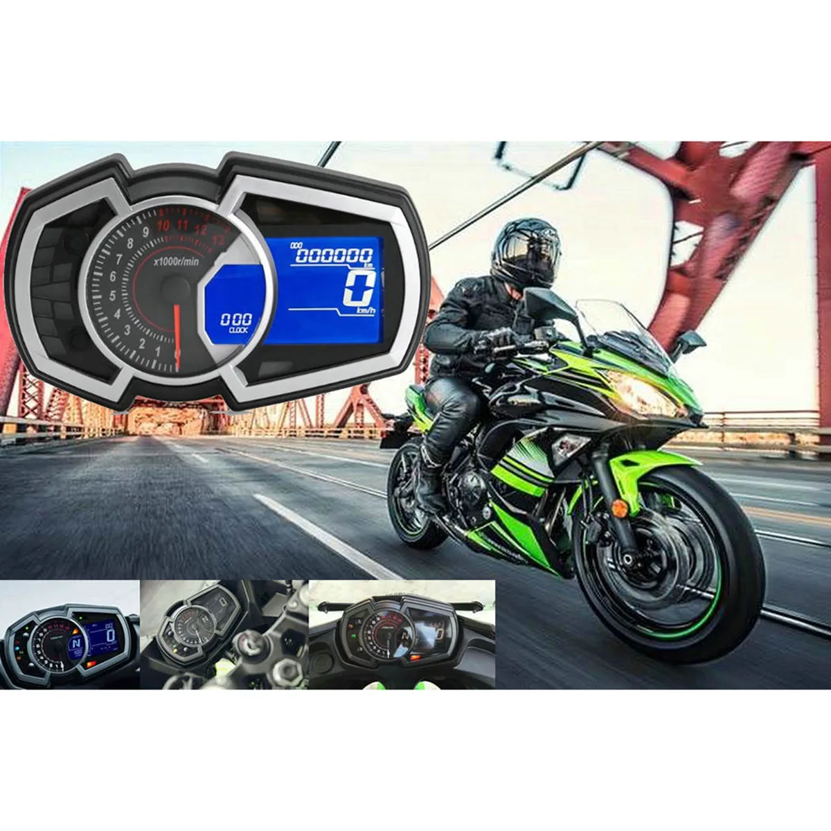 

Для Kawasaki Ninja650 Ninja 650 мотоцикл спидометр одометр топливный датчик Универсальный 1 2 4 цилиндрический цифровой измеритель