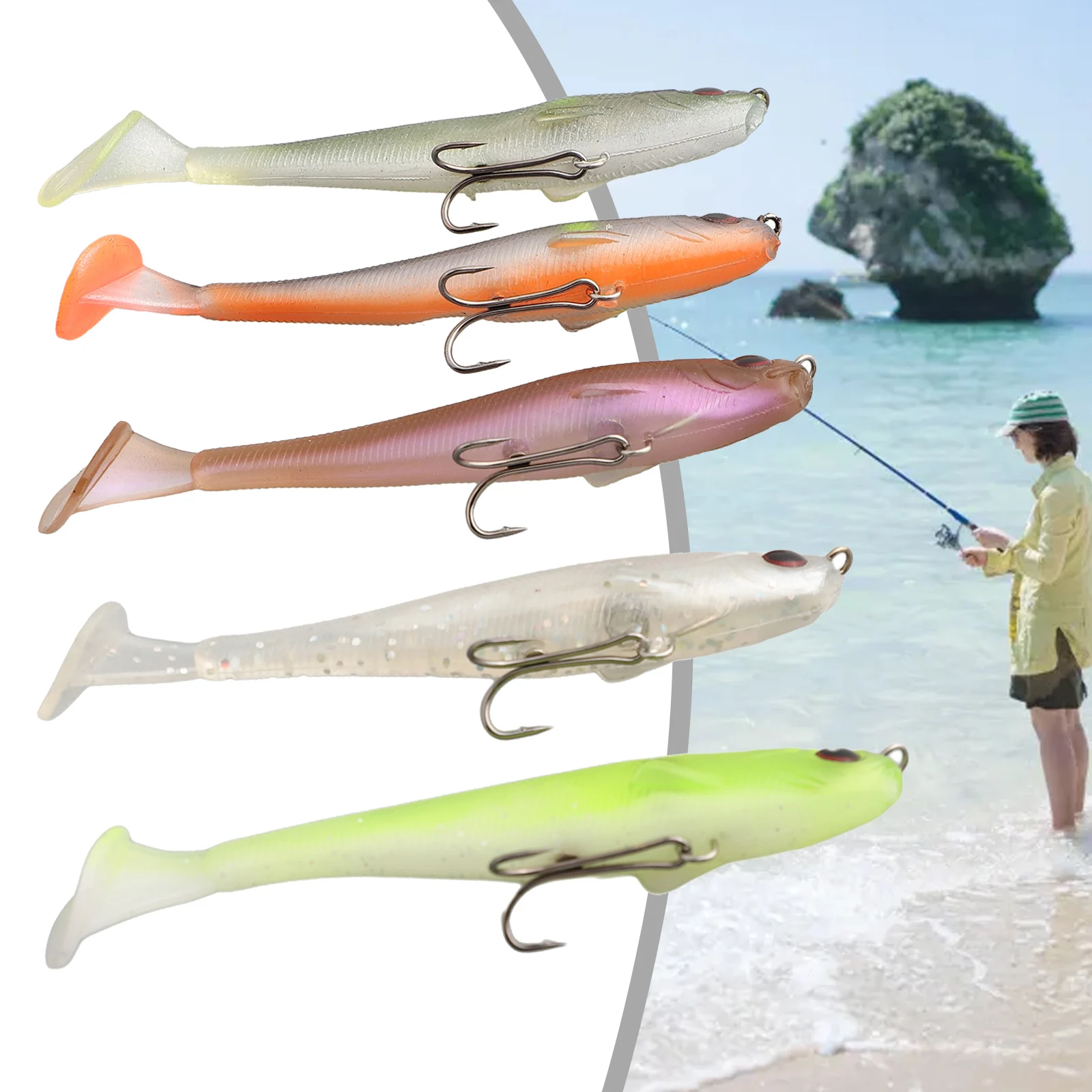 Высокое качество Magdraft Swimbait Мягкая рыболовная приманка Весло Хвост Мягкий