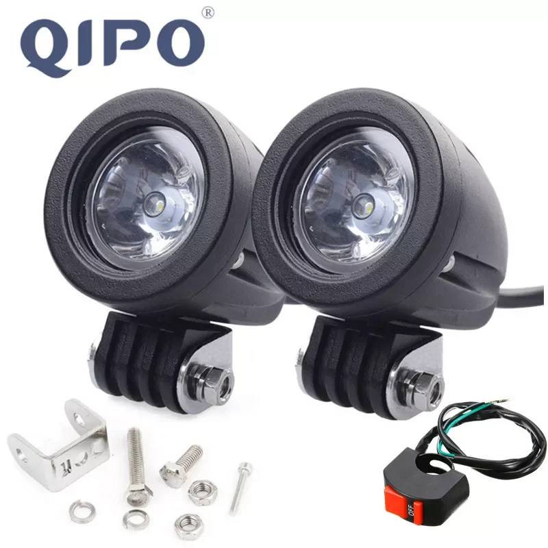 

Светодиодсветильник фара для мотоцикла QIPO, рабочее освещение для внедорожников, точечных и прожекторных работ, 12 В, 4x4, мотовездеходов, прот...