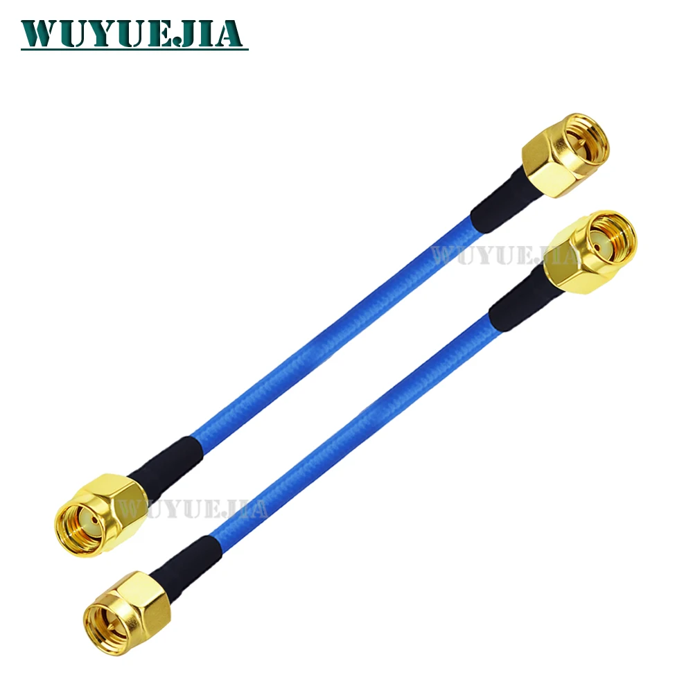 

RPSMA Male Plug to SMA Male Connectors RF Coaxial Cable RG 402 0.141" Blue Cable High Frequency Test Cable 50 ohm 0.1~20Meters