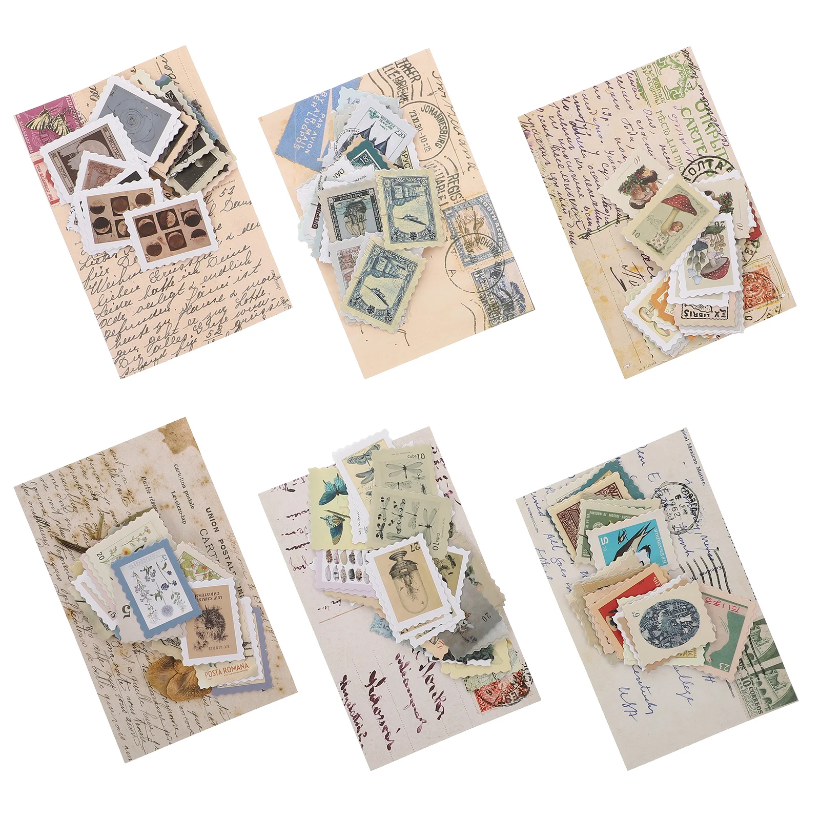 

Stickers Paper Stamp Sticker Scrapbook Vintage Diy Journaling Decorative Tape Scrapbooking Retro Washimaterial Papersdecal