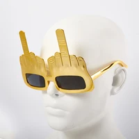 creative vertical middle finger glasses decorative props funny sunglasses dance party props performances selfies glasses