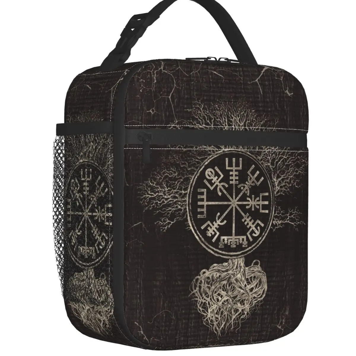 

Изолированные ланч-пакеты Vegvisir с изображением Древа Жизни игдрасил для кемпинга путешествий викингов компас термальный охладитель Ланч-бокс для женщин и детей