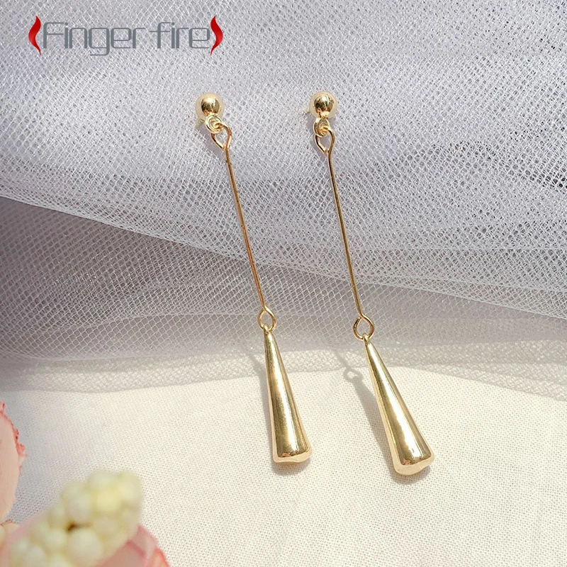 

Exquisite and Simple Long Water Drop Earrings Festive Banquet Fashion Jewelry