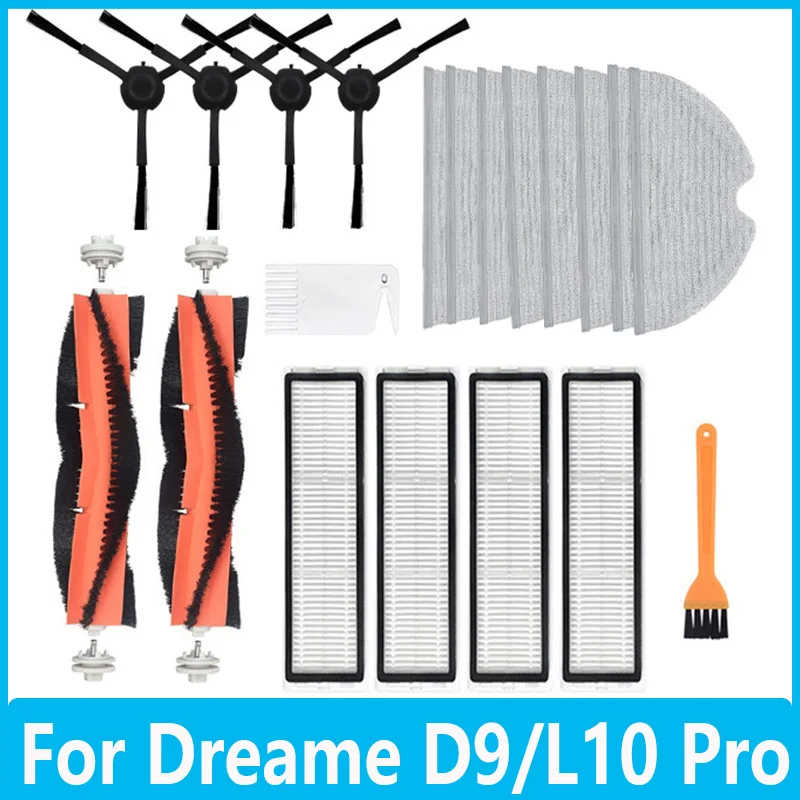 

Detachable Main Brush Hepa Filter Sweeping Robot Washable Mop Cloth For Dreame D9 L10 Pro Vacuum Cleaner Replacement Accessories