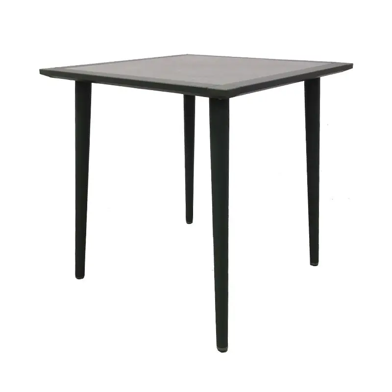 

Customized Product Durable Design Hotel Restaurant Outdoor Furniture Leisure Carbon Steel Square Table