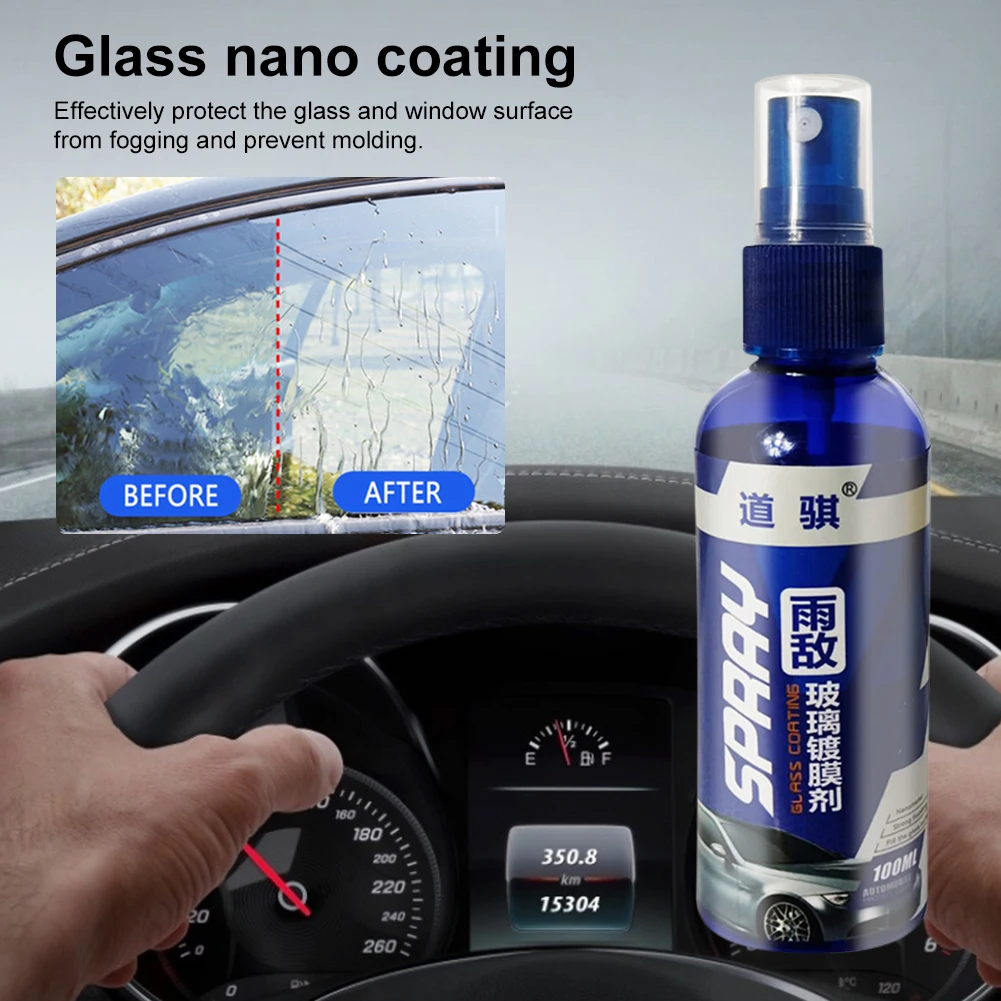 

100ML Crystal Ceramic Car Coating Paint Care Nano Hydrophobic Spray Quick Shine Liquid Polish Waterproof Wax Anti-Rain Agent