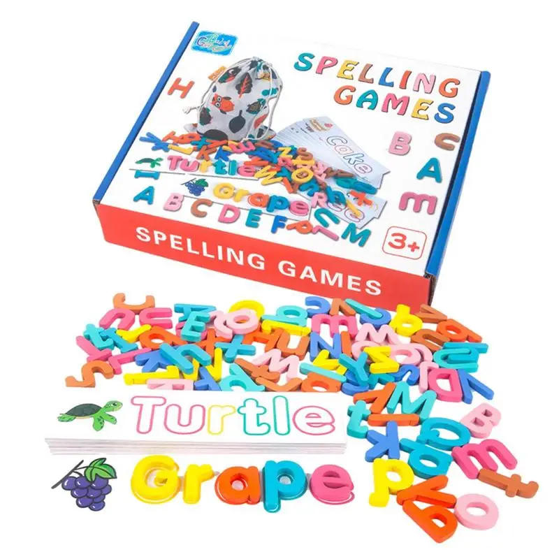 

Spelling Toy Wooden Spell Toy Safe Funny Letter Matching Educational Toy Gift English Spell Game For Language Development Fine