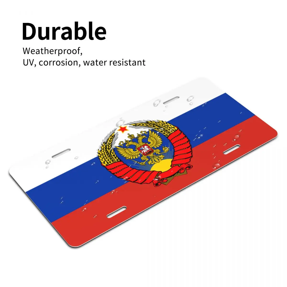 Флаг России с советским орлом номерной знак герб оружия декоративный