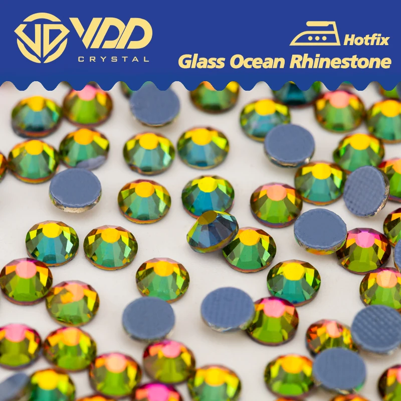Фото Стразы VDD 039 Vitrail Medium SS6-SS30, термоклеевые, стеклянные, с плоским дном, блестящие, для декора одежды и свадебных платьев №2