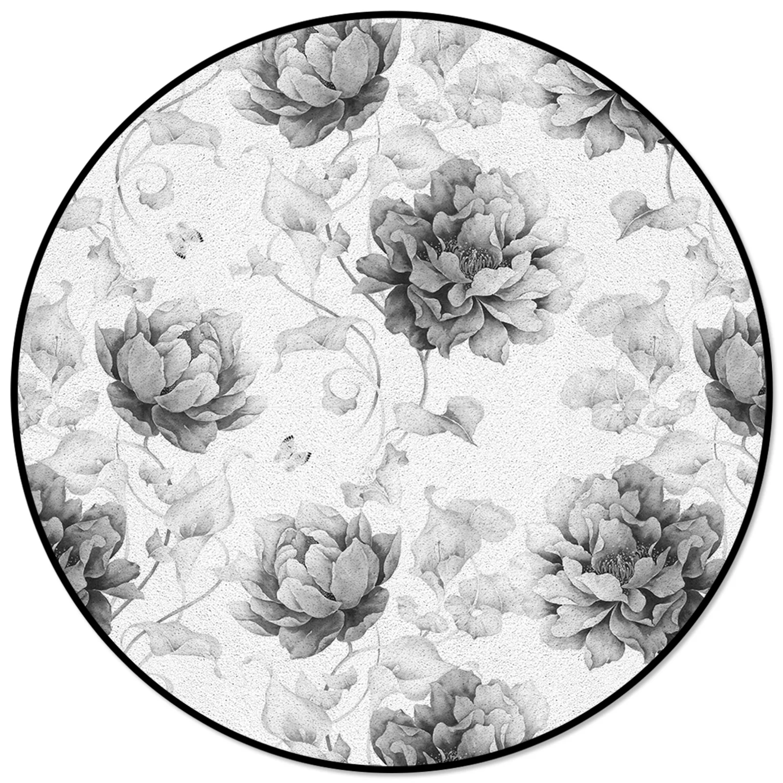 

Watercolor Flowers Vintage Carpets For Living Room Carpets For Bed Room Large Bedroom Decor Circle Rug Area Rug Large