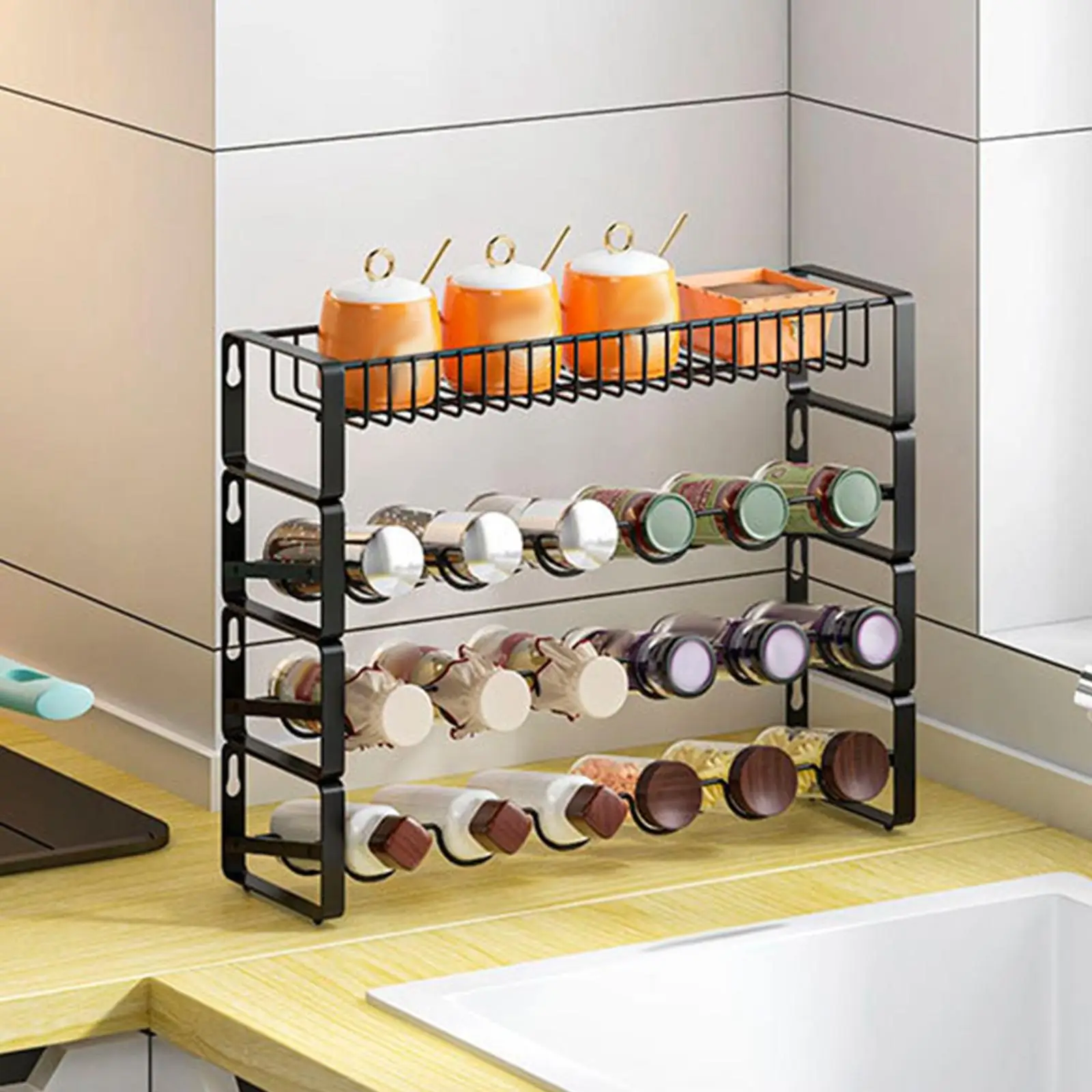 

4 Layers Storage Shelf Large Capacity Multifunctional Holder for Bathroom