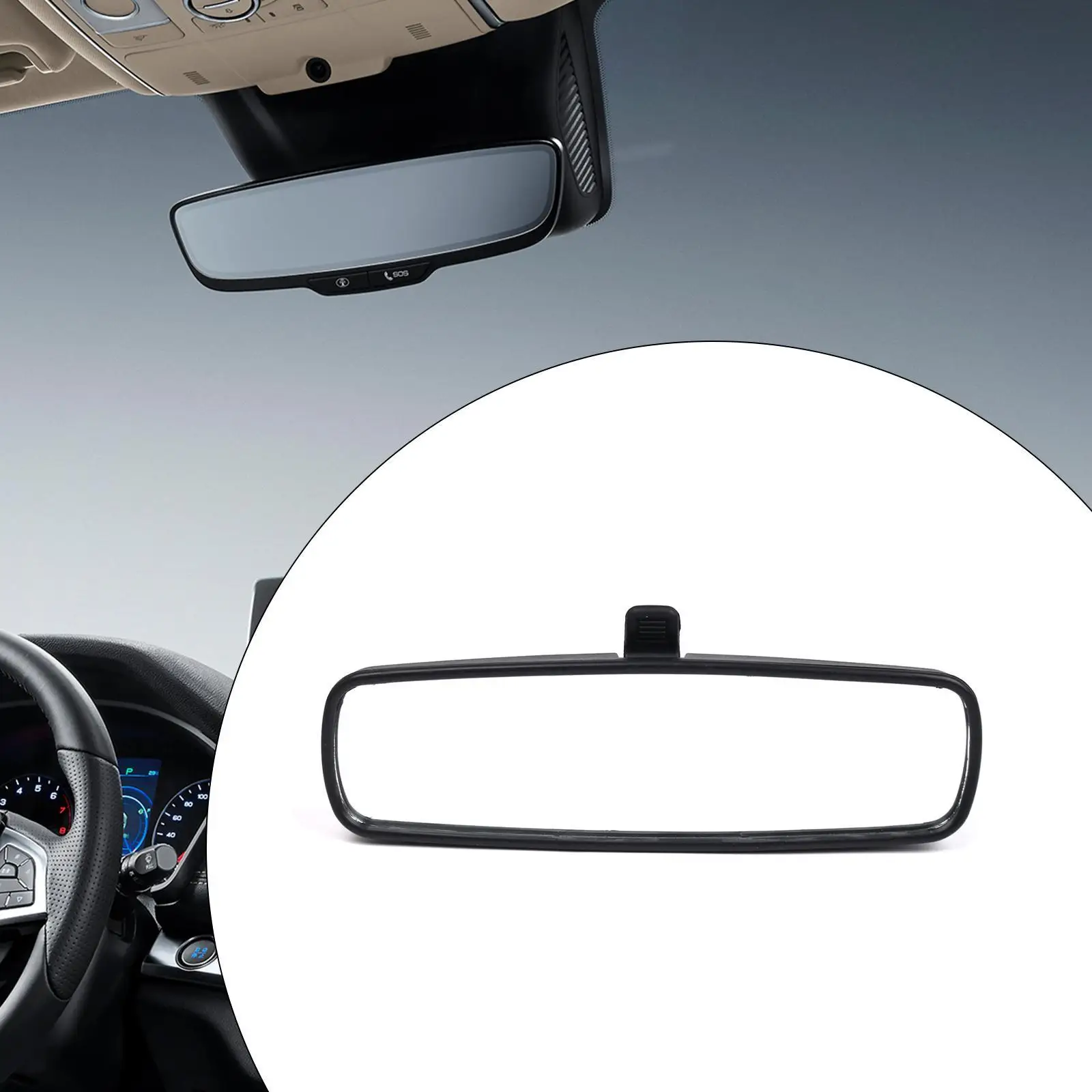 Внутренние автомобильные аксессуары для зеркала заднего вида черные запчасти