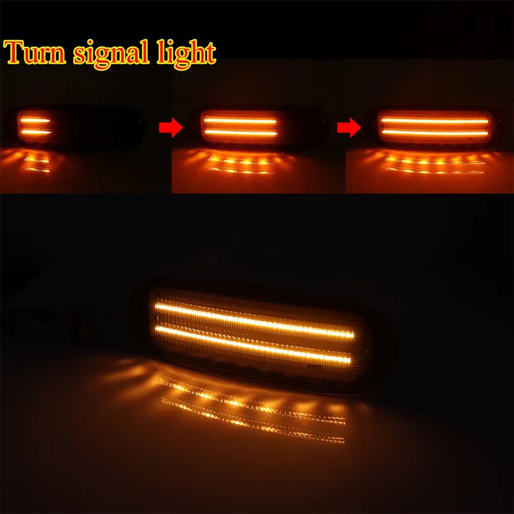 Янтарные динамические светодиодные передние указатели поворота автомобиля с