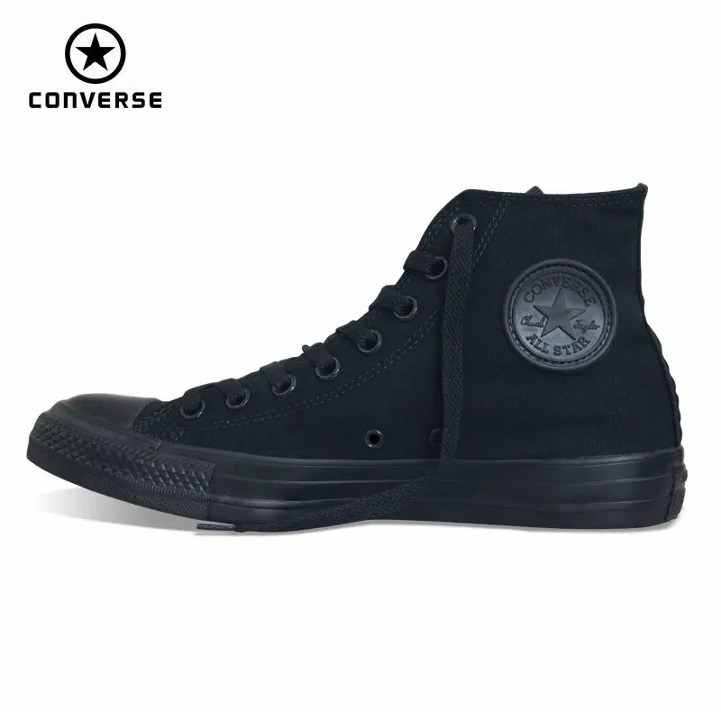 Original Converse all star shoes men women's sneakers canvas shoes all black high classic Skateboarding Shoes