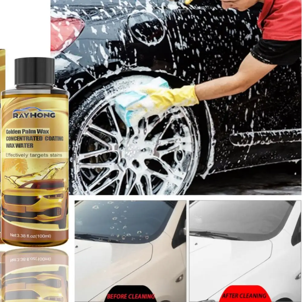 

Car Wash Wax Water Maintainance Car Golden Brown Wax Concentrated Coating Wax Water Foam Cleaner Decontamination Coating