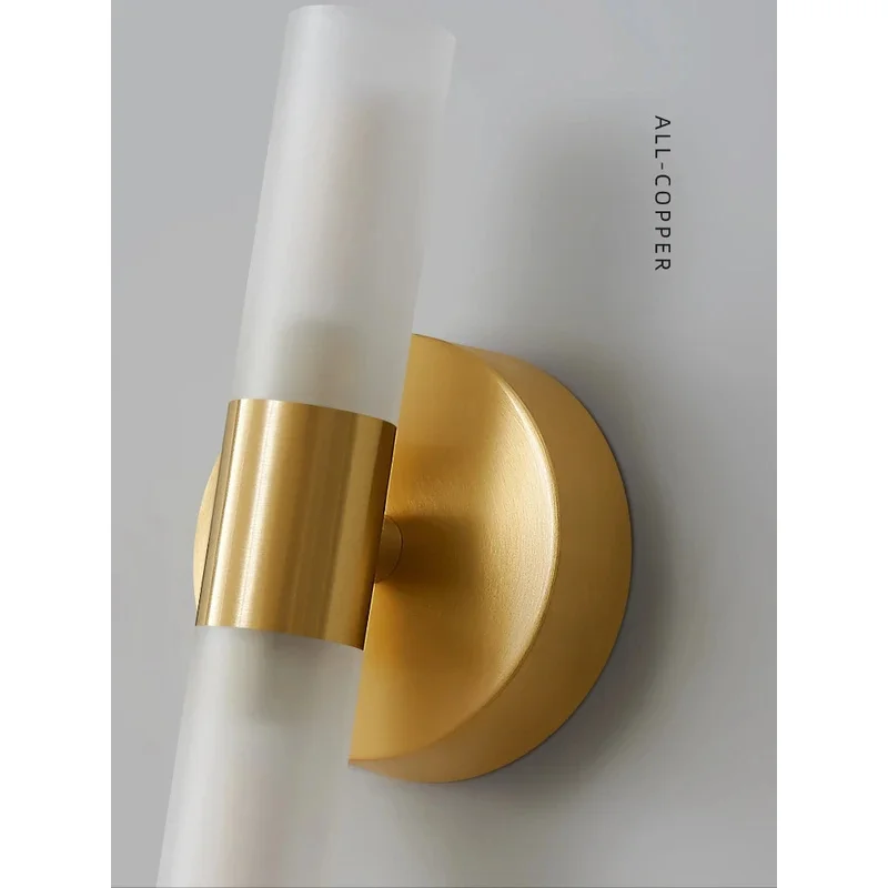 Скандинавский роскошный медный светильник PF Nordic Luxury Copper Lamp для дома, светодиодное освещение для спальни, прикроватной зоны, коридора, зеркала, лестницы, декора телевизионной зоны, настенный светильник. (art.: 3920db273fc75) - 3920db273fc75